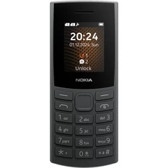 Nokia 105 (2024) 4G DualSIM, Kártyafüggetlen, fekete (Magyar Menü) Mobiltelefon