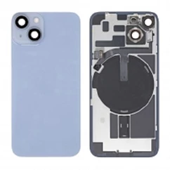 Apple iPhone 14, Akkufedél, kamera lencsével, mágneses gyűrűvel, vezeték nélküli töltőchippel és vakuval, szerelt, kék