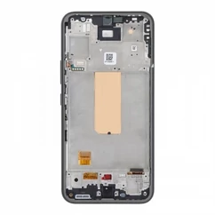 Samsung A546 Galaxy A54 5G, LCD kijelző érintőplexivel és előlap kerettel, grafite, szürke, fekete (OLED)
