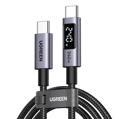 UGREEN 65866 USB kábel, USB-C - USB-C, (1méter 240W), szürke (Gyorstöltő)