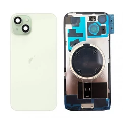 Apple iPhone 15, Akkufedél, kamera lencsével, mágneses gyűrűvel, vezeték nélküli töltőchippel és vakuval, szerelt, zöld