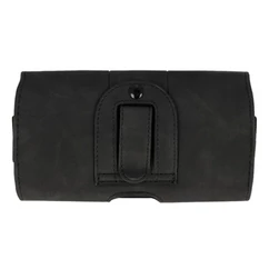 Fekvő bőr tok, (XXL) Samsung S25 Ultra/A16 5G/Xiaomi Redmi A5/14C, fekete -Wonder Max (172x83 mm)