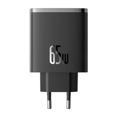 Baseus OS-Cube Pro, 1XUSB-A + 2XUSB-C PD 65W, Hálózati gyorstöltő, fekete (P10152301113-00)