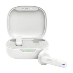JBL Vibe Flex TWS, Bluetooth headset 5.2 mikrofon, mélyhang kiemelés, IP54 vízálló + töltőtok, fehér (JBLVFLEXWHT)