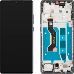 Motorola Moto G85, LCD kijelző érintőplexivel és előlapkerettel, fekete (5D68C24854, 5D68C24989, 5D68C29585) (GYÁRI) (SERVICE PACK)