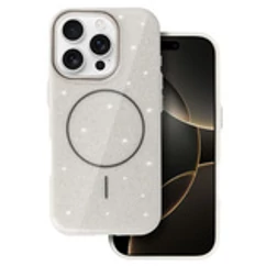 Apple iPhone 13, Szilikon tok, Magsafe Slim Shiny, ezüst