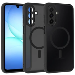 Samsung A175/A266 Galaxy A17 4G/5G/A26 5G, Szilikon tok, MagSafe Matt, fekete