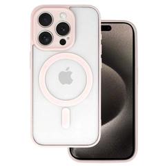 Apple iPhone 13, Szilikon tok, Magsafe, világos rózsaszín