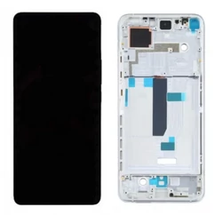 Xiaomi 12T/12T Pro 5G, LCD kijelző érintőplexivel és előlapkerettel, ezüst (Gyári)