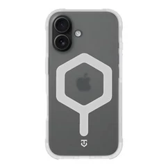 Apple iPhone 16 Pro, Szilikon tok, Tactical MagForce Hexagon, fehér
