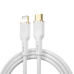 WIWU YQ01 USB kábel, USB-C - Lightning, (1,2méter 30W), fehér (Gyorstöltő)