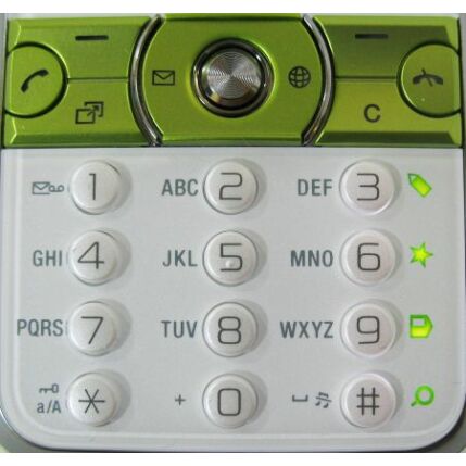 Sony Ericsson K660 als+feső, Gombsor (billentyűzet), zöld