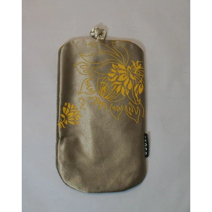 Nyakpántos tok, álló Croco (8x13 cm), narancs-arany