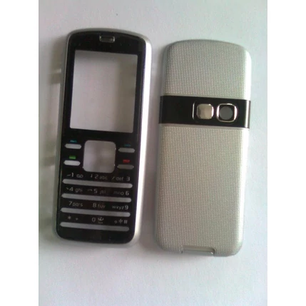 Nokia 6080 elő+akkuf, Előlap, ezüst