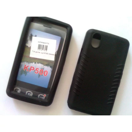 LG KP500/KP501/KP502, Szilikon tok, S-Case, fekete