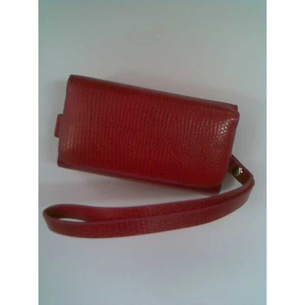 Tok fekvő műbőr, csuklópántos, piros