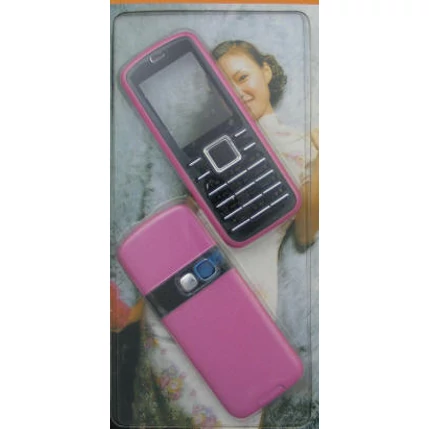 Nokia 6080 elő+akkuf, Előlap, rózsaszín