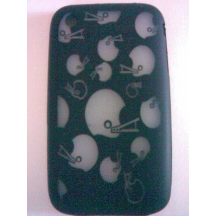 Apple iPhone 3G -gumis- (Rugby), Szilikon tok, S-Case, fekete