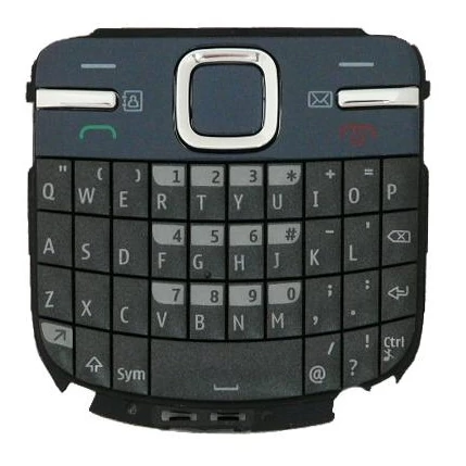 Nokia C3-00 QWERTY, Gombsor (billentyűzet), szürkéskék