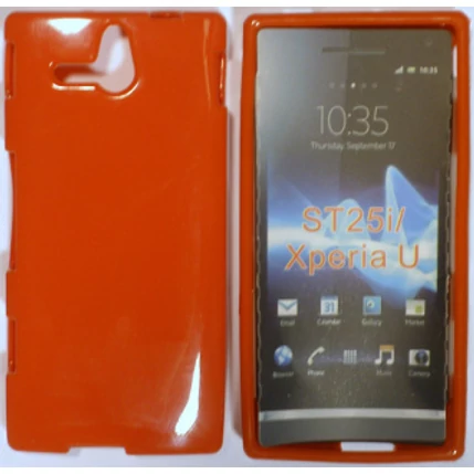 Sony Xperia U ST25i, Szilikon tok, S-Case, piros