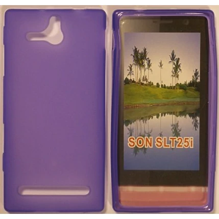 Sony Xperia U ST25i, Szilikon tok, S-Case, lila