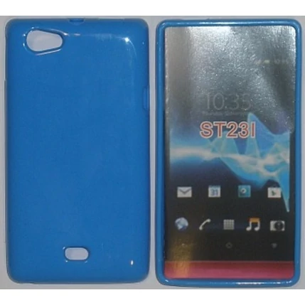 Sony Xperia Miro ST23i, Szilikon tok, S-Case, kék