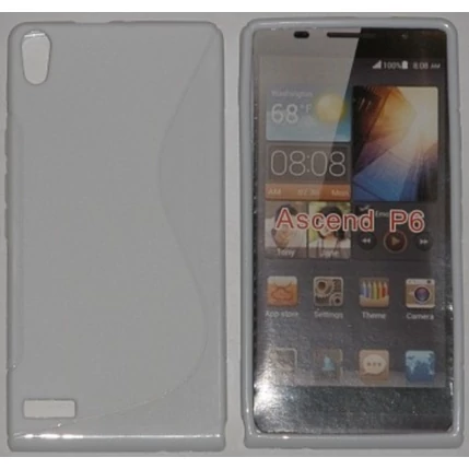Huawei P6, Szilikon tok, S-Case, fehér