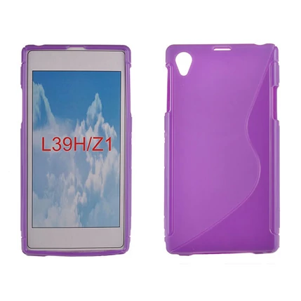 Sony Xperia Z1 C6903, Szilikon tok, S-Case, lila