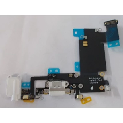 Apple iPhone 6S Plus, Átvezető szalagkábel (Flex), Töltő csatlakozó, (headset csatlakozó), fehér