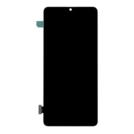 Samsung A415 Galaxy A41, LCD kijelző érintőplexivel és előlapkerettel, fekete