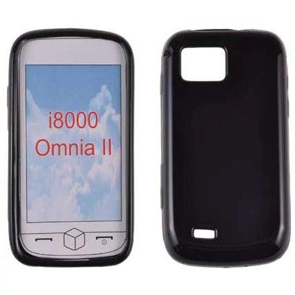 Samsung i8000 Omnia 2, Szilikon tok, S-Case, fekete