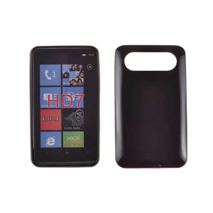 HTC HD7, Szilikon tok, S-Case, fekete