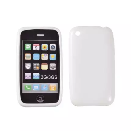 Apple iPhone 3G/3Gs, Szilikon tok, S-Case, fehér