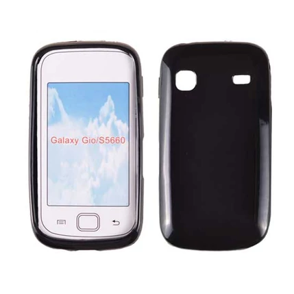 Samsung S5660 Galaxy GIO, Szilikon tok, S-Case, fekete