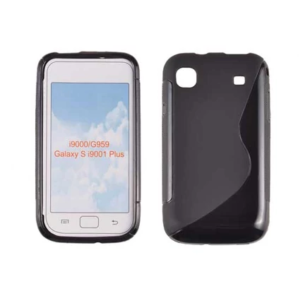 Samsung i9000 Galaxy S, Szilikon tok, S-Case, fekete