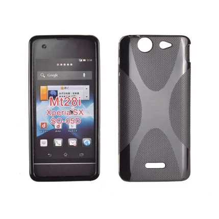 Sony Xperia SX MT28i, Szilikon tok, S-Case, fekete