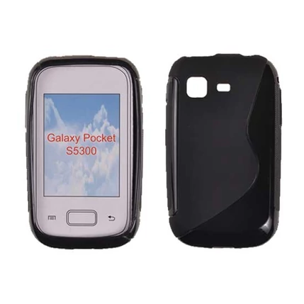 Samsung S5300 Galaxy Pocket, Szilikon tok, S-Case, fekete