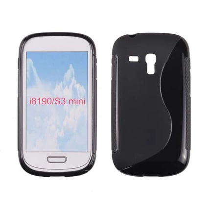 Samsung i8190 Galaxy S3 Mini, Szilikon tok, S-Case, fekete