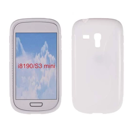 Samsung i8190 Galaxy S3 Mini, Szilikon tok, S-Case, fehér