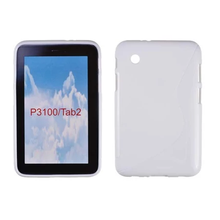 Samsung P3100 Galaxy Tab 2 7.0, Szilikon tok, S-Case, fehér