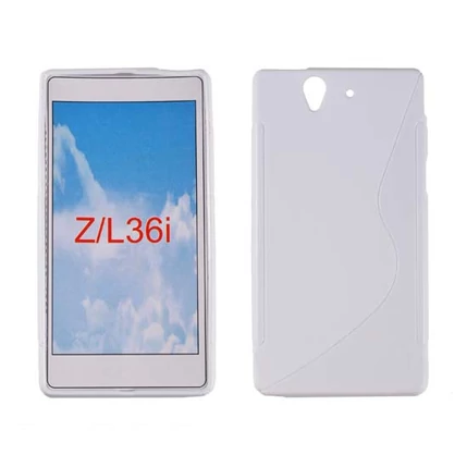 Sony Xperia Z C6603, Szilikon tok, S-Case, fehér