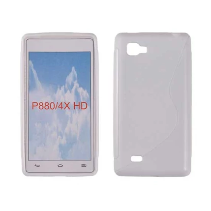 LG Optimus 4X HD P880, Szilikon tok, S-Case, fehér