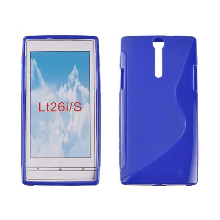 Sony Xperia S LT26i, Szilikon tok, S-Case, kék