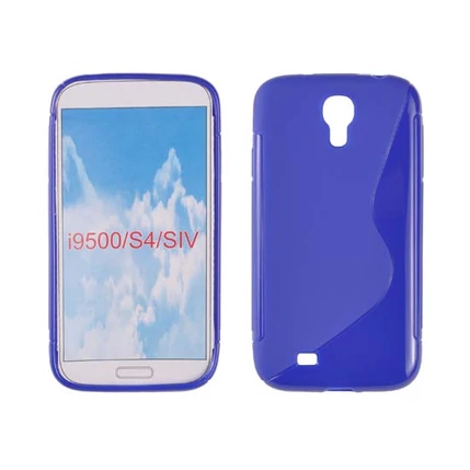 Samsung i9500 Galaxy S4, Szilikon tok, S-Case, kék