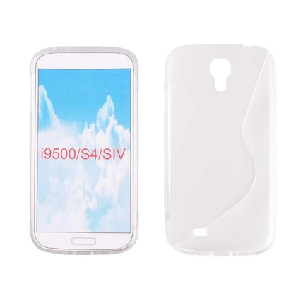 Samsung i9500 Galaxy S4, Szilikon tok, S-Case, átlátszó