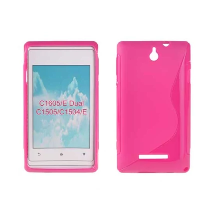 Sony Xperia E C1505, Szilikon tok, S-Case, rózsaszín