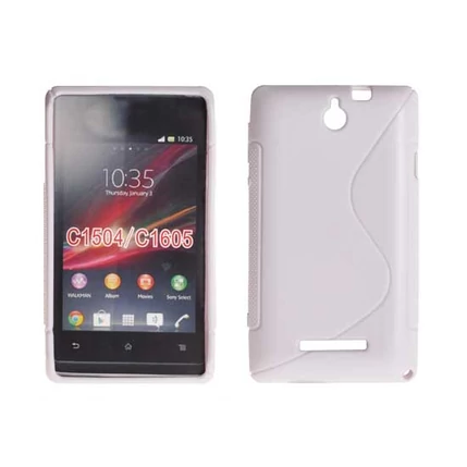 Sony Xperia E C1505, Szilikon tok, S-Case, fehér