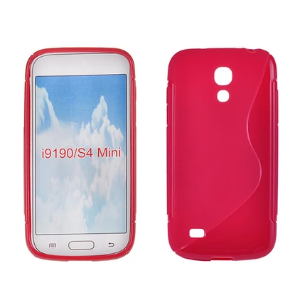 Samsung i9190 Galaxy S4 Mini, Szilikon tok, S-Case, piros