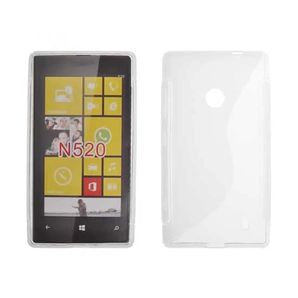 Nokia Lumia  520, Szilikon tok, S-Case, átlátszó