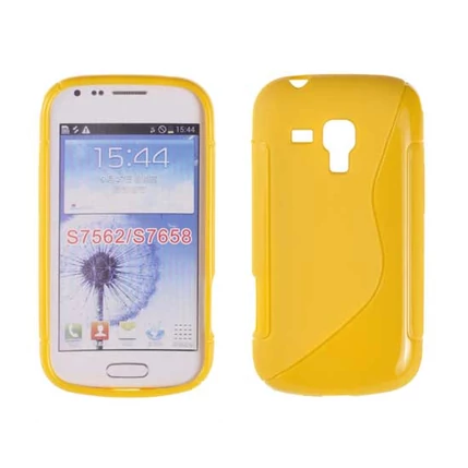 Samsung S7560/S7580, Szilikon tok, S-Case, sárga